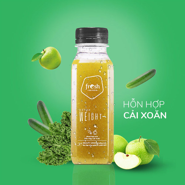 BEAUTY DRINK CẢI XOĂN, TÁO XANH